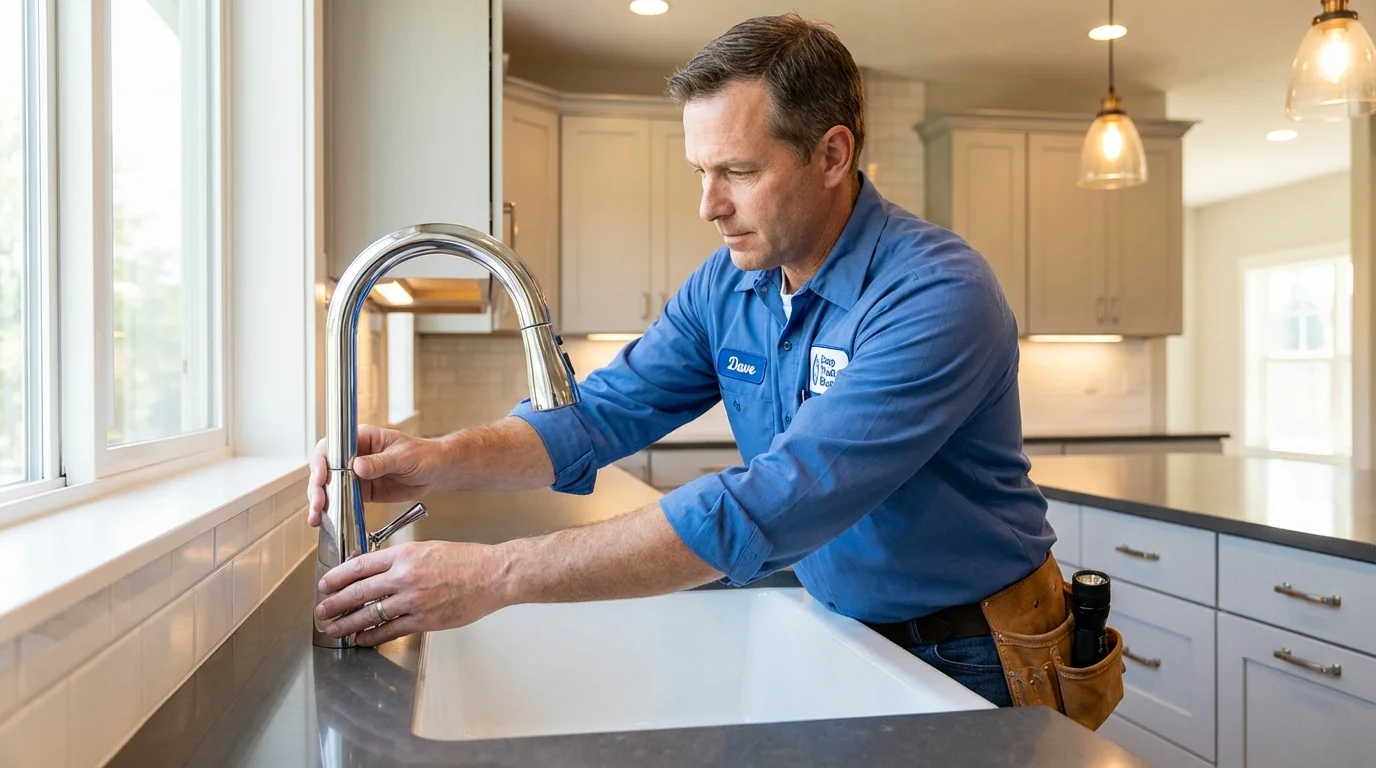 Kitchen faucet installation by Johns Plumbing LLC in Elkfork