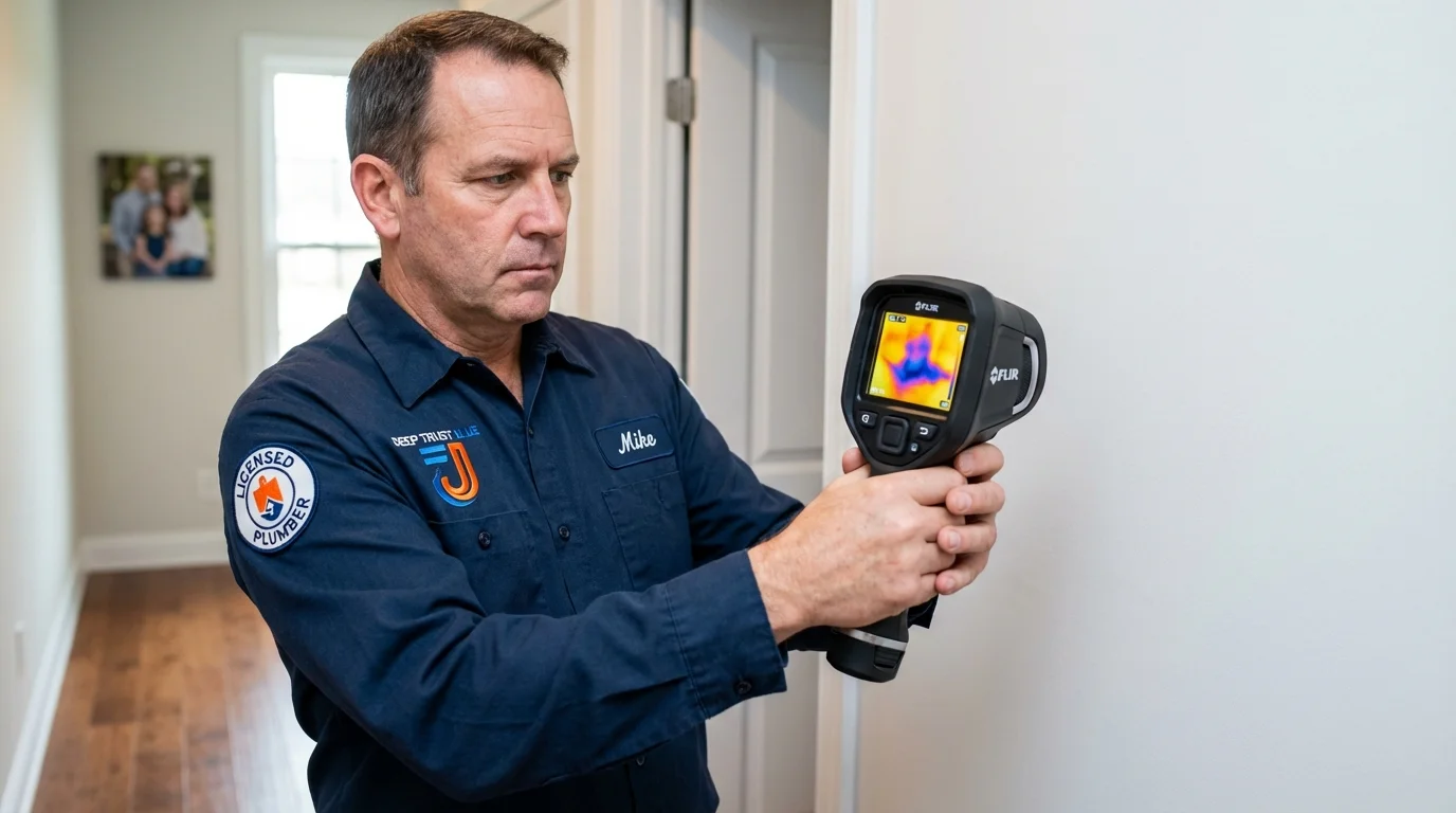 Thermal imaging leak detection by Johns Plumbing LLC in Elkfork